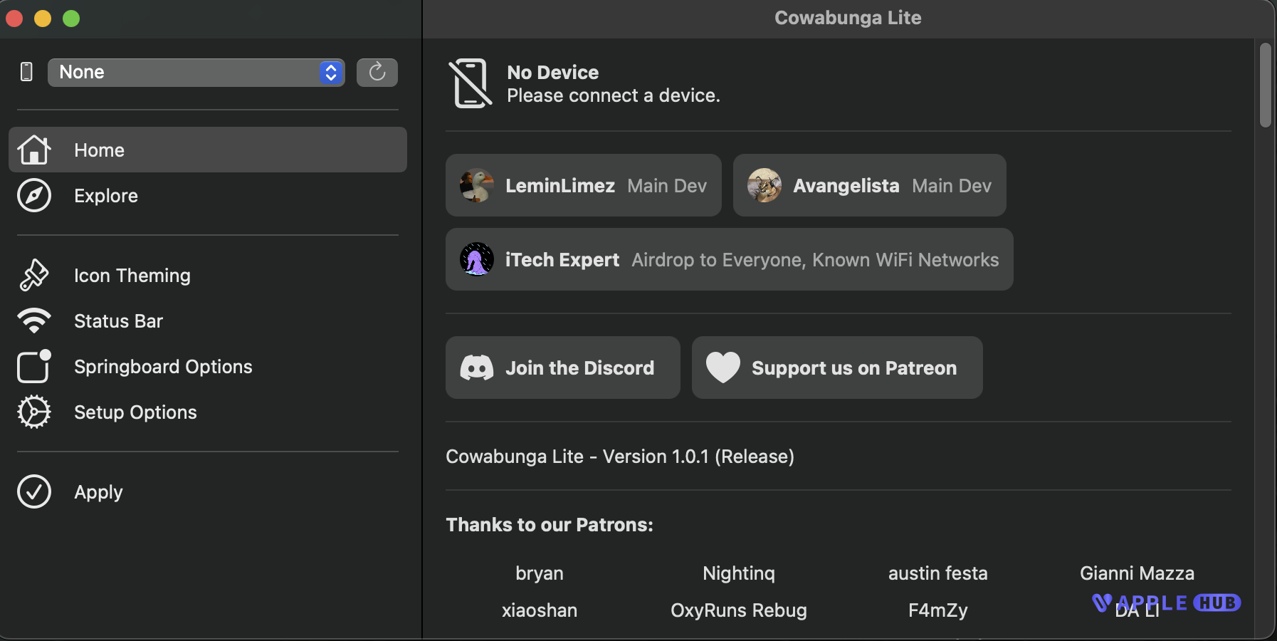 Cowabunga Lite 适用于所有设备上的iOS 15 —16的自定义工具箱 7357e61ba7230112