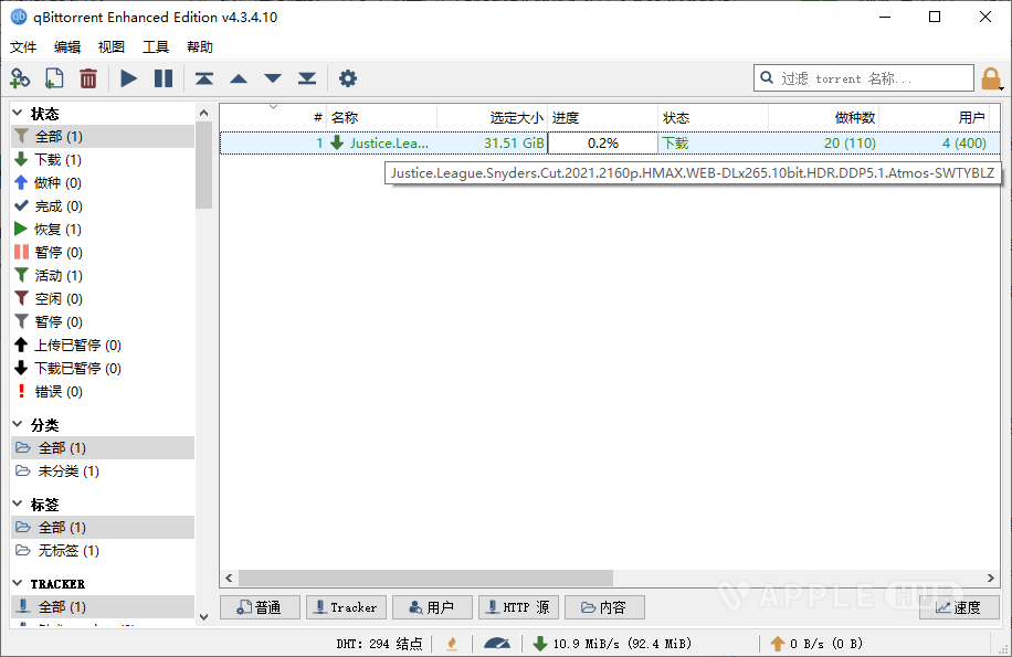 qBittorrent v4.5.4.10增强便携版-Windows资源分享区论坛-PC资源区-Applehub心动未来官网