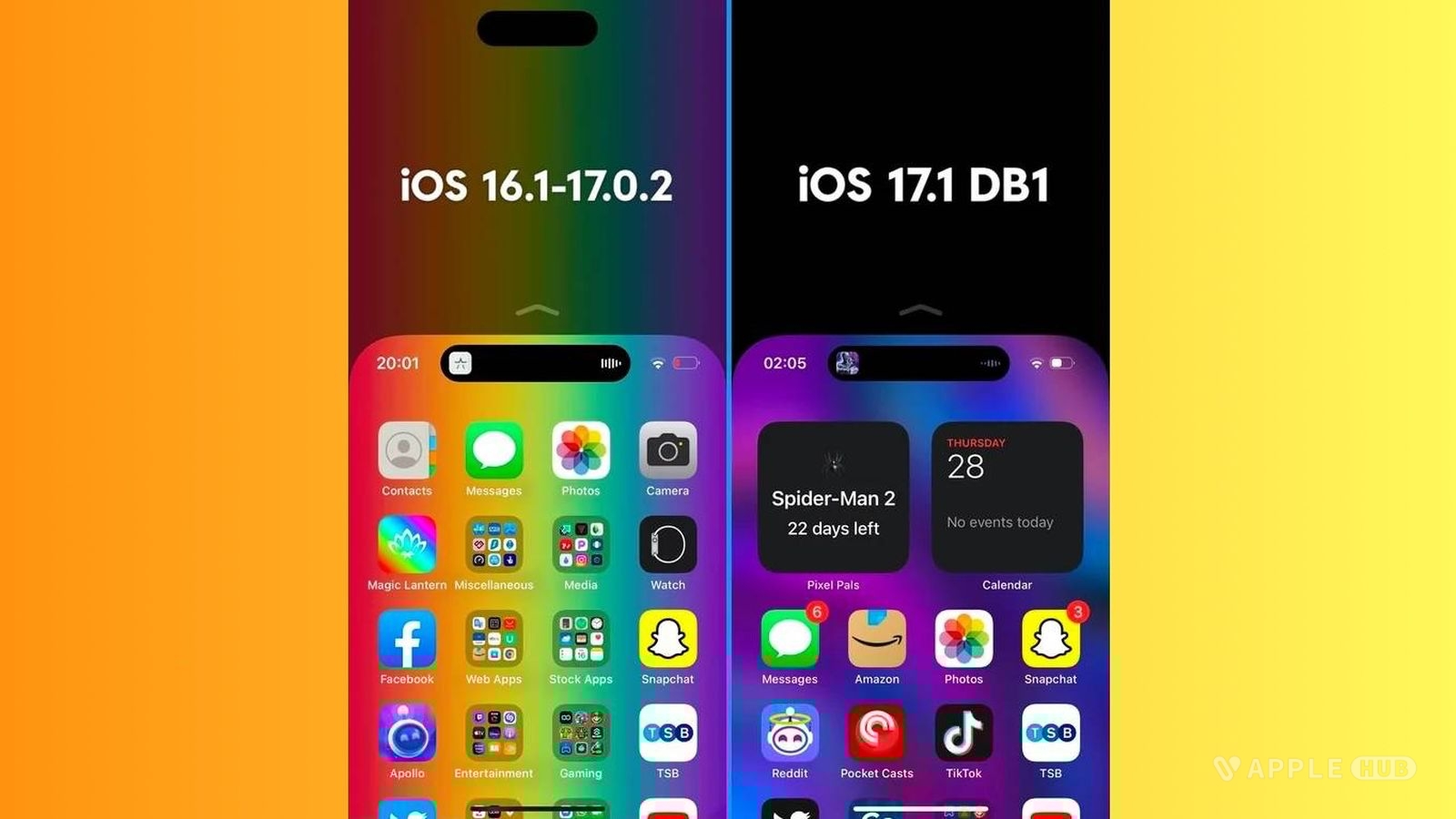 iOS 17.1测试版：「便捷访问」在灵动岛机型变成纯黑背景-Applehub心动未来官网