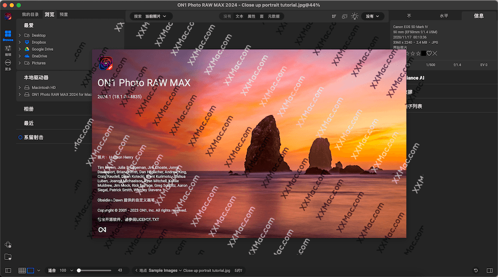 ON1 Photo RAW MAX 2025 for Mac v19.2.0 中文破解 照片编辑软件-心动未来iOS证书