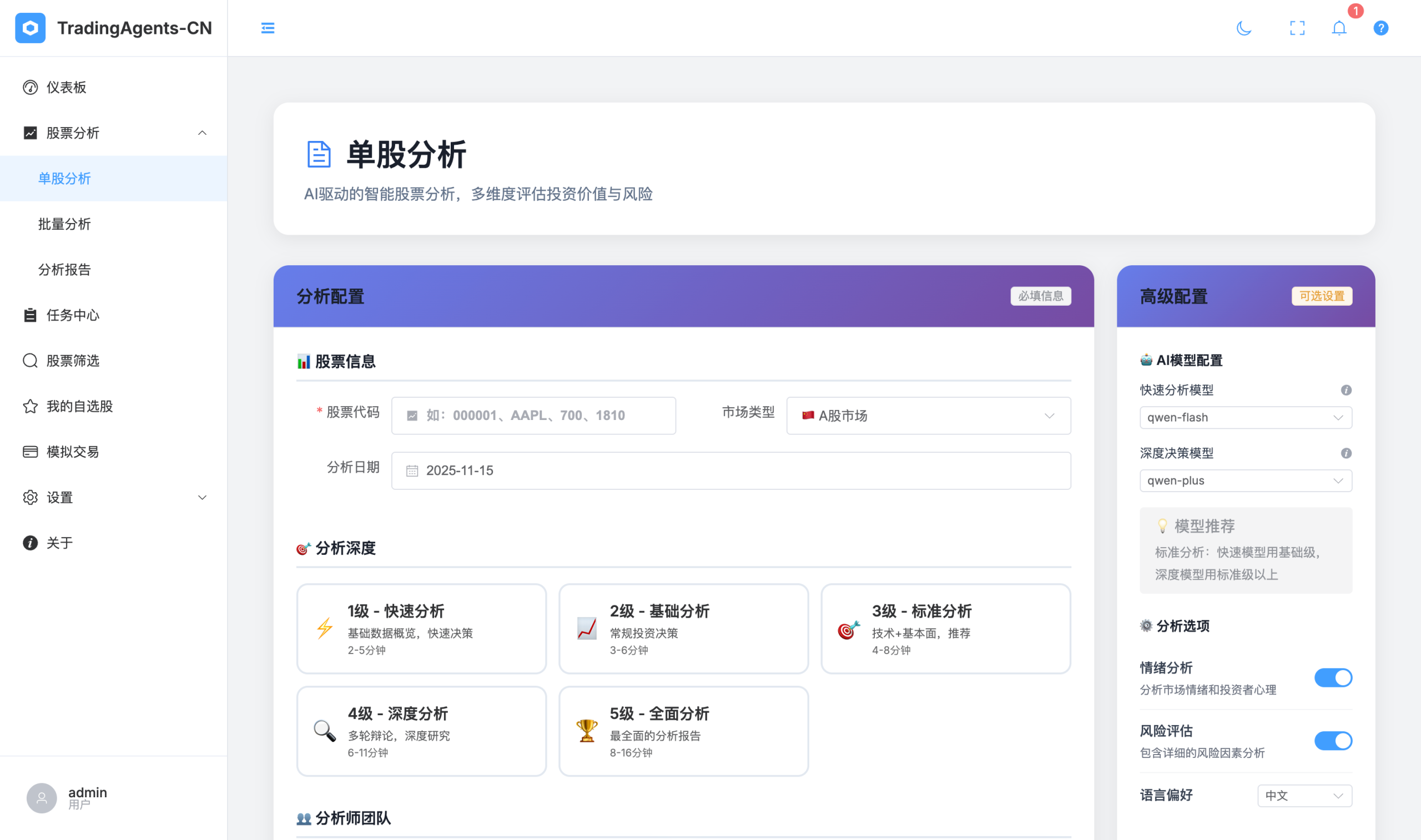 20251115160205359-FireShot Capture 009 - 仪表板 - TradingAgents-CN - [yuan.apphb.net]